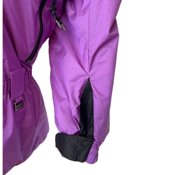 Vintage 80s Mountain Goat purple & turquoise ski jacket w shoulder pads Women M. - Picture 13 of 16